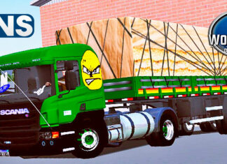 Skins Scania Pzinha Verde Qualificada Na Carretinha 2 Eixos ‘Expresso Batateiro’