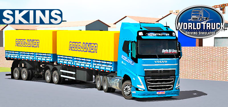 RODOJUNIOR CONJUNTO SKINS FREE VOLVO FH TOP ETS 2 1.44 