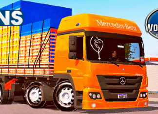 Skins Mercedes Benz Atego Laranja Verdureiro
