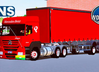 Skins Mercedes Benz Axor Vermelho Qualificado No Sider