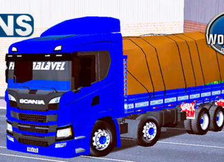 Skins Scania P320 Azul Escuro Qualificado