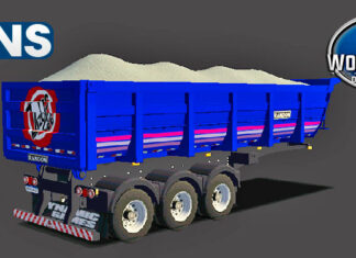 Skins Reboque Caçamba RANDON Azul Com Faixas