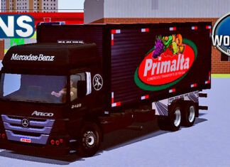 Skins Mercedes Benz Atego Bau Preto PRIMALTA COMERCIO DE FRUTAS