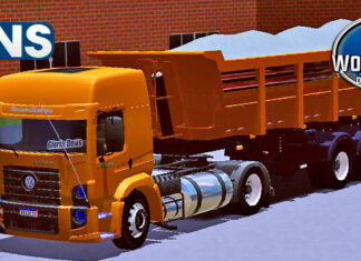 Skins VW Constellation Dourado na Caçamba