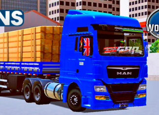 Skins MAN Azul Qualificado no Bitrem Madeireiro