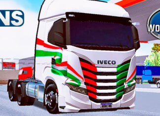 Skins Iveco S Branco Com Faixas Top Italiana