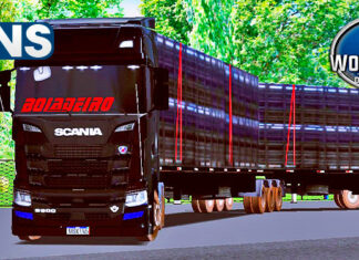 Skins Scania S Preta No Rodotrem Boiadeiro ‘QUALIFICADO’