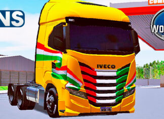 Skins Iveco S Amarelo Com Faixas Top Italiana