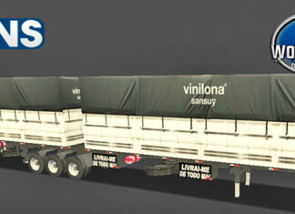 Skins Reboque Rodotrem Graneleiro Tampa Alta