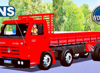 Skins VW Titan Vermelho Com Rodas Cromadas Estilo Original