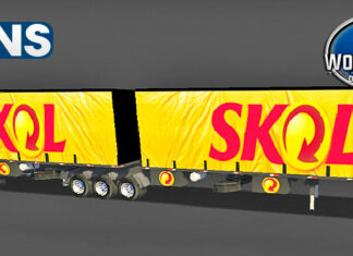 Skins Reboque Rodotrem Sider Realista SKOL