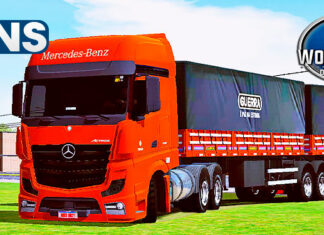 Skins Mercedes Benz Actros Laranja No Bitrem Graneleiro ‘QUALIFICADO’