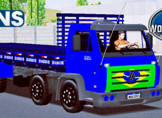 Skins VW Titan ‘FUSCAO’ Azul Com Bandeira do Brasil