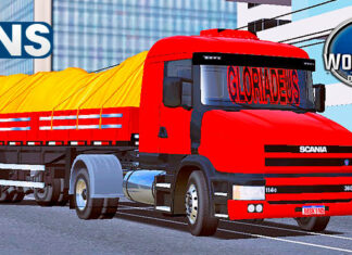 Skins Scania 124G Vermelho Cabelo Batateiro