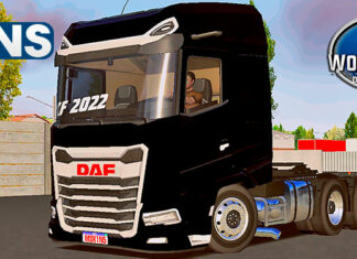 Skins DAF XF 2022 Preto TOP