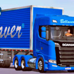 Skins Scania S Bellaver Azul No Bau