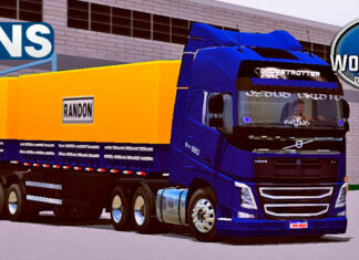 Skins Volvo FH Azul Escuro Qualificado no Bitrem