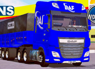 Skins Daf Azul No RodoCaçamba