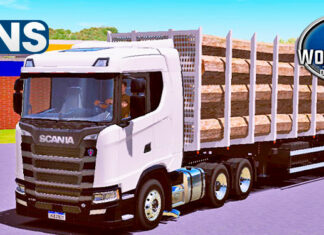 Skins Scania S Branca Na Carreta Florestal