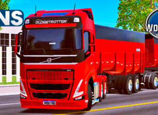 Skins Volvo FH 21 Vermelho Conjunto Qualificado no RodoCaçamba