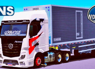 Skins Mercedes Benz Actros Branco Grafitado no Bau QUALIFICADO