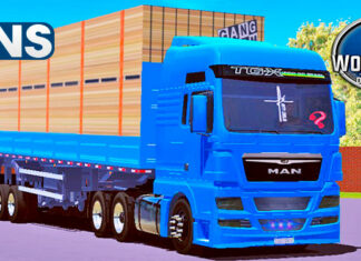 Skins MAN azul Qualificado na Granel Carregado de Madeiras