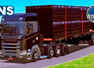 Skins Scania S Preta No Rodotrem Boiadeiro ‘REALISTA’