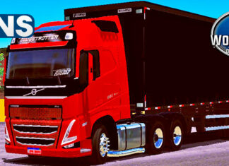 Skins Volvo FH Vermelho Na Carreta Sider Preta ‘QUALIFICADA’