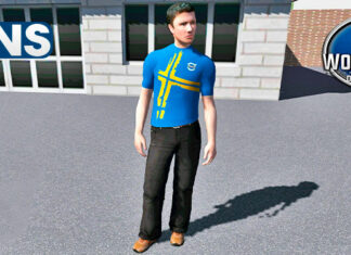 Skins Personagem ‘CAMISA VOLVO FAIXA PERFORMANCE AZUL’