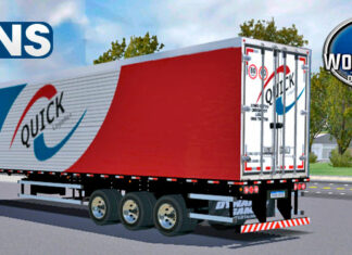 Skins Reboque BAU QUICK LOGISTICA