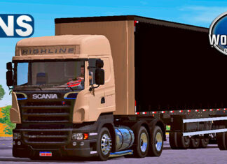 Skins Scania R Highline Beje Qualificado no Sider