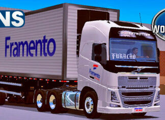 Skins Volvo FH Na Carreta Frigorifica Conjunto TRANSPORTES FRAMENTO