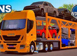 Skins Iveco HI-WAY Amarelo Na Cegonha ‘TOP WTDS’