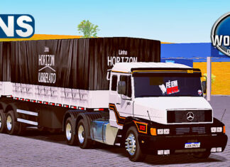 Skins Mercedes Benz 1935 Branco Com Faixas Personalizadas no Bitrem ‘EXCLUSIVO’