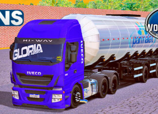 Skins Iveco HI-WAY Roxo No Tanque PARMALAT