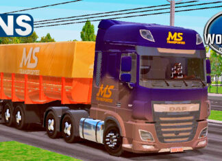 Skins Daf Roxo No RodoCaçamba MS TRANSPORTES ‘QUALIFICADO’