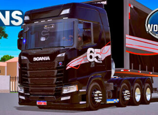 Skins Scania S Preta Edição 65 Anos No Rodotrem Sider ‘QUALIFICADO EXCLUSIVO’