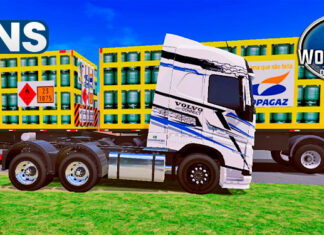 Skins Volvo FH 21 Connect Exclusivo no Rodotrem Com Carga de Botijão de GAS ‘Realista’