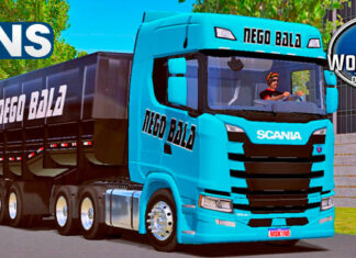 Skins Scania S Conjunto no Rodocaçamba NEGO BALA