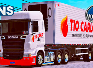 Skins Scania R No Bau Frigorifico TIO CARLO