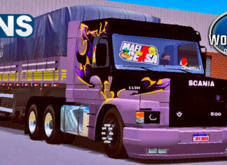 Skins Scania 113 Rosa Grafitada na Graneleira ‘QUALIFICADO’