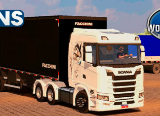 Skins Scania S Branca Adesivo Águia no Sider Conjunto Qualificado