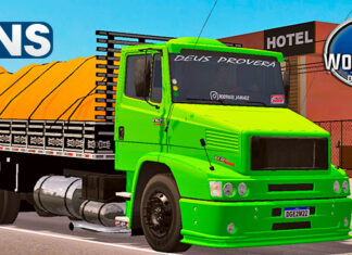 Skins Mercedes Benz 1620 Verde Claro Com Carroceria Preta