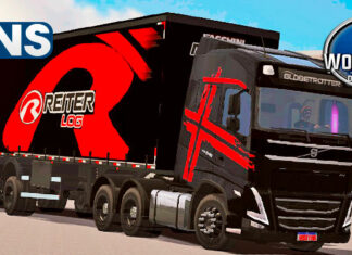 Skins Volvo FH Preto Conjunto REITER LOG