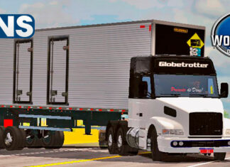 Skins Volvo NH 12 Branco e Preto No Bauzão Qualificado