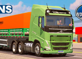 Skins Volvo FH Verde Na Graneleira