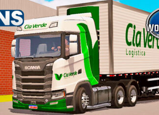 Skins Scania S No Bau Camara Fria Conjunto ‘Cia Verde’