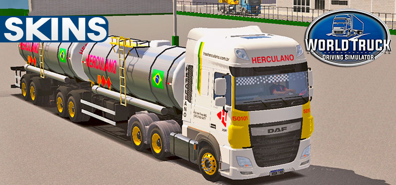 Skins DAF XF Conjunto no Bitrem Tanque HERCULANO