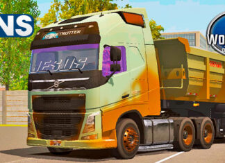 Skins Volvo FH Sujo na Caçamba