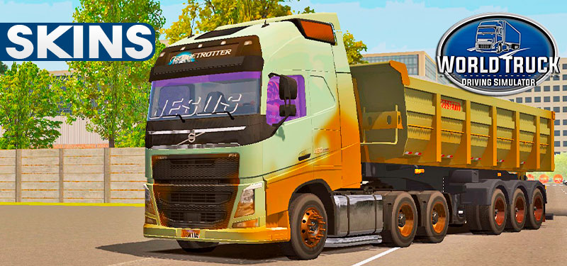 Skins Volvo FH Sujo na Caçamba
